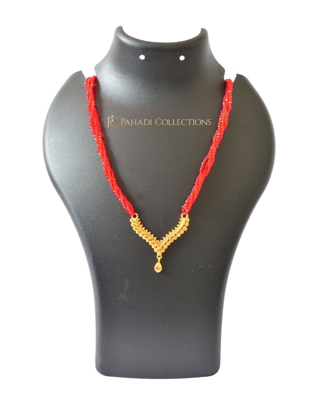V shape Red Hydro mangalsutra