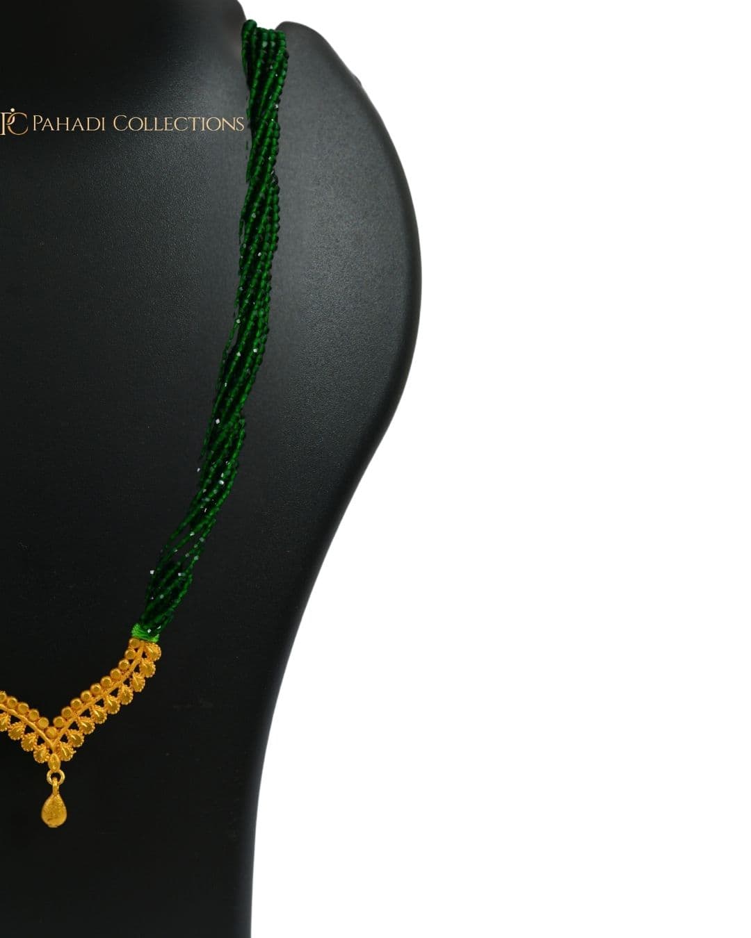 V shaped Green Hydro mangalsutra