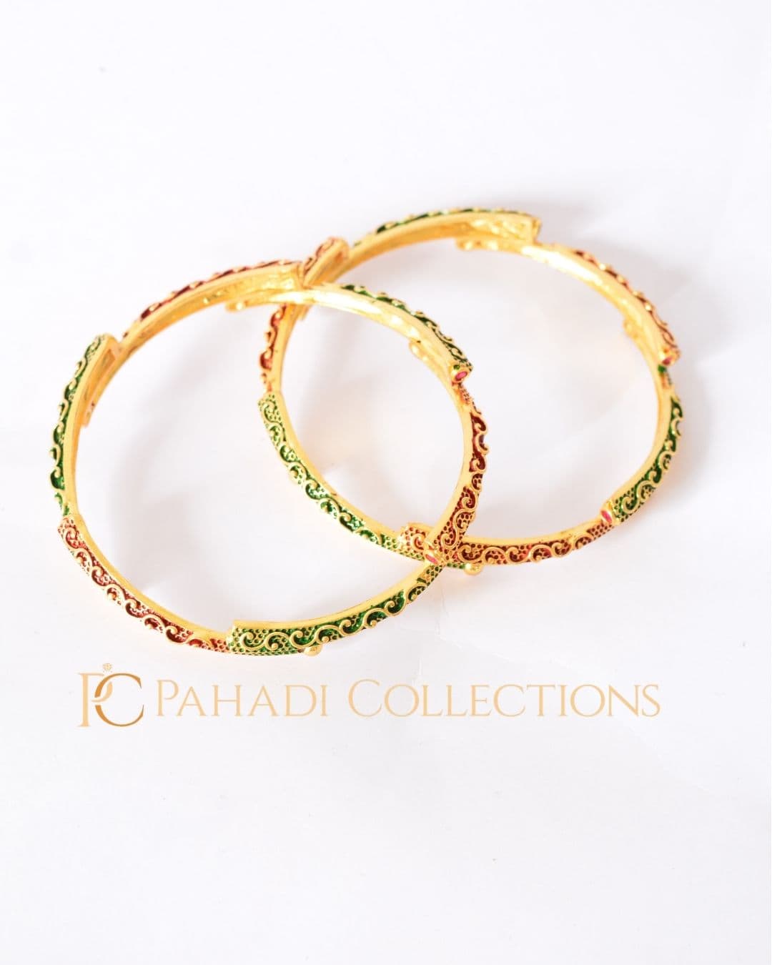gold plated bangles set of 2