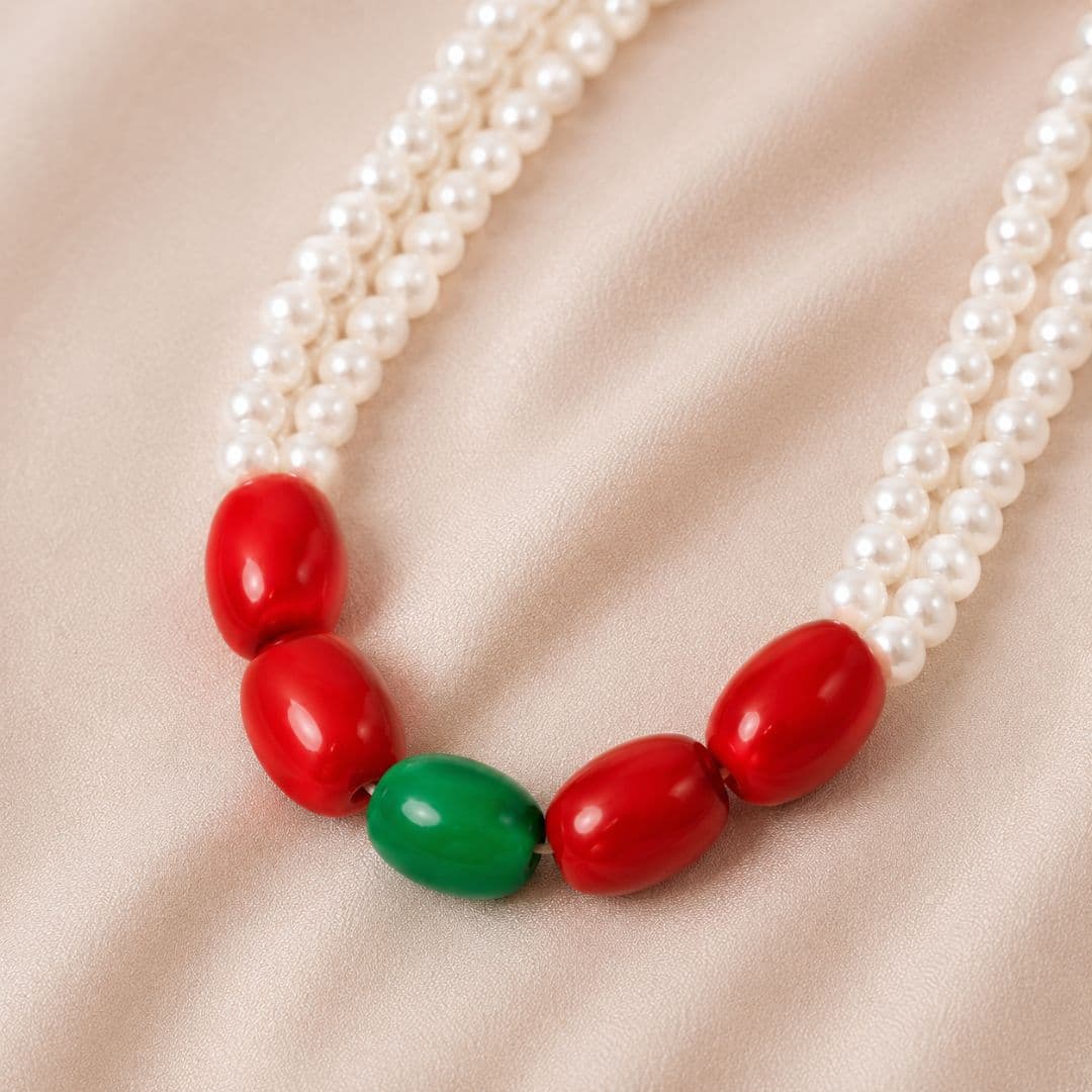Traditional White Pearl Pote Mala Necklace
