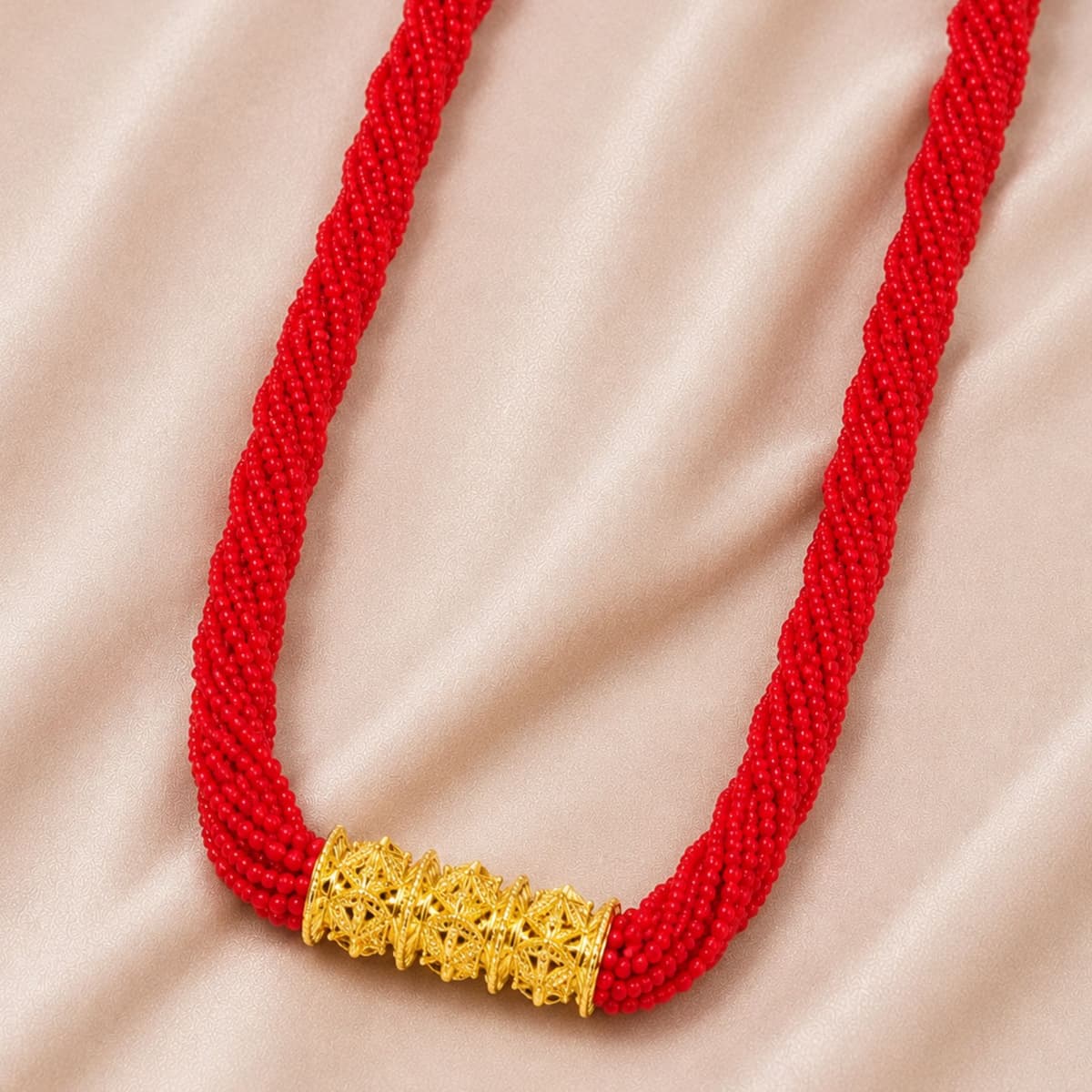 Traditional Red Tilhari Necklace