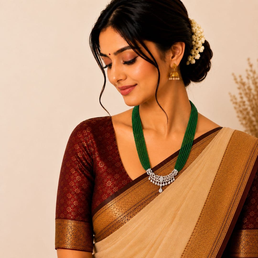 Premium Green Multi-Layer Beaded Mangalsutra - image 2