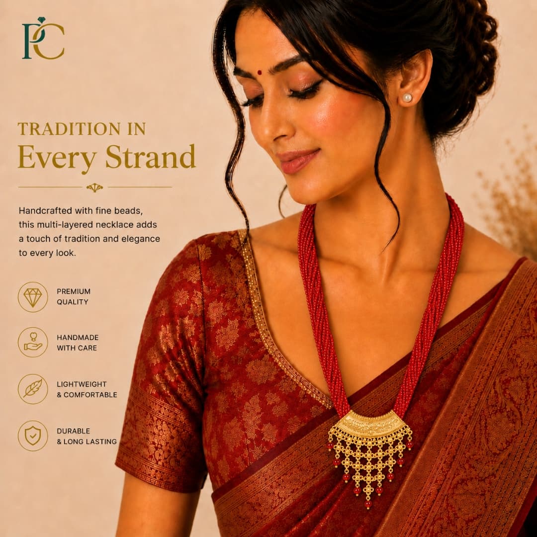 Ruby Heritage Beaded Ranihaar